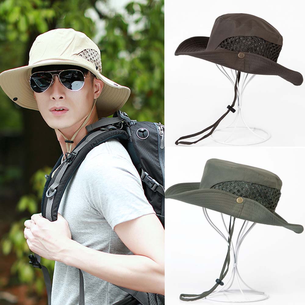 Mũ tai bèo phối lưới thoáng khí chống tia uv thời trang cho nam