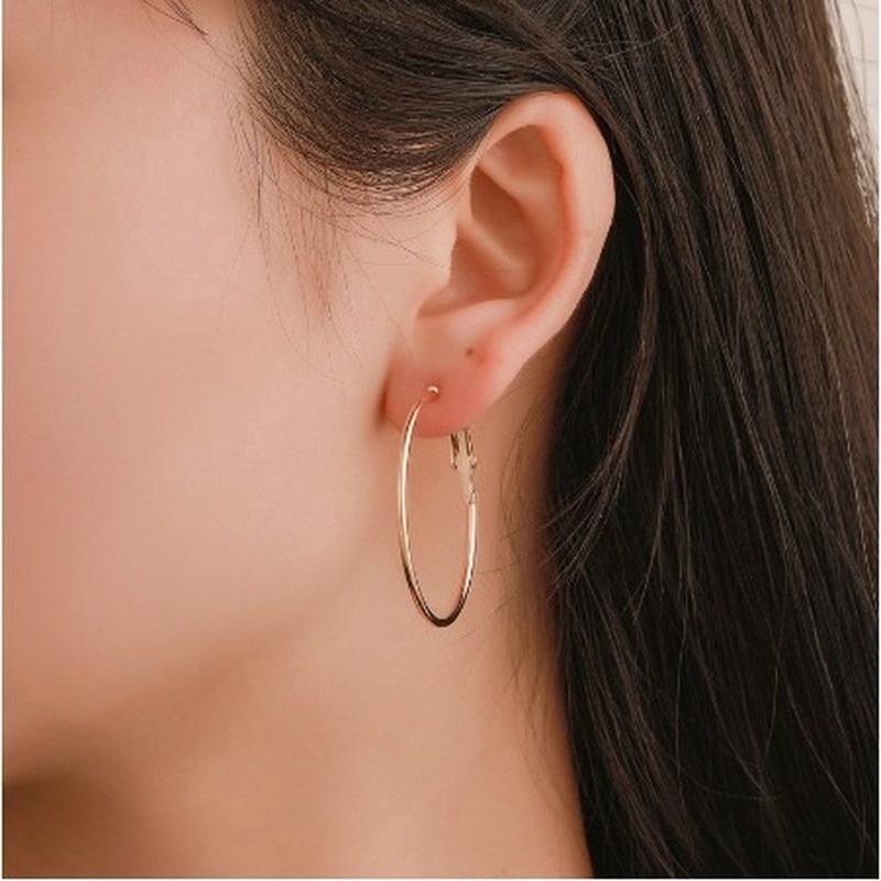 Set 6 Đôi Khuyên Tai Hình Tròn Nhiều Kích Cỡ Thời Trang Âu Mỹ