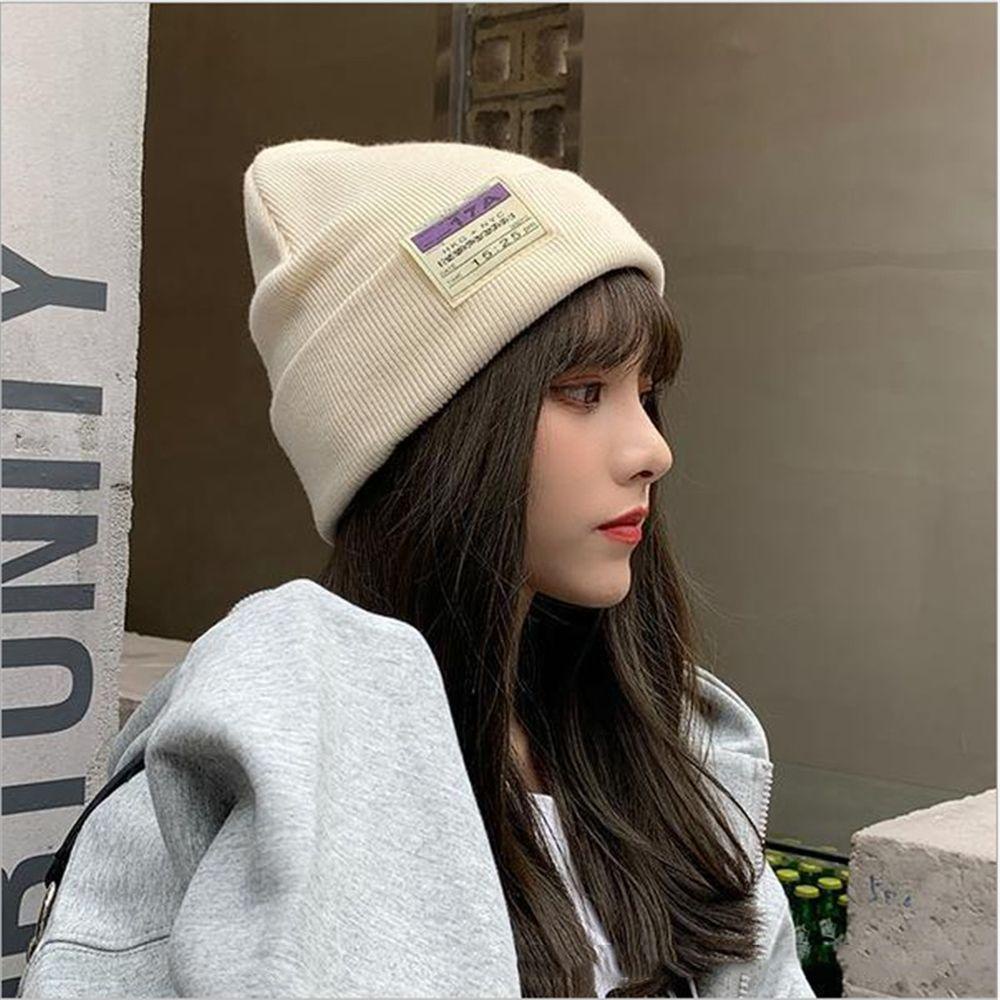Mũ Dệt Kim Màu Trơn Co Giãn Mềm Mại Thời Trang Thu Đông Cho Nam Và Nữ