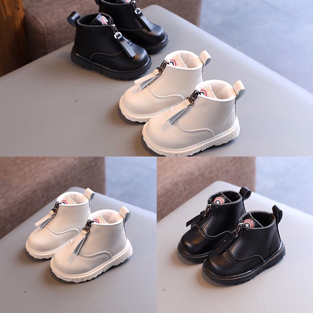 Sang Choảnh_ Giày bốt kéo khóa trước siêu êm mềm sang chảnh cho bé gái size 15-25