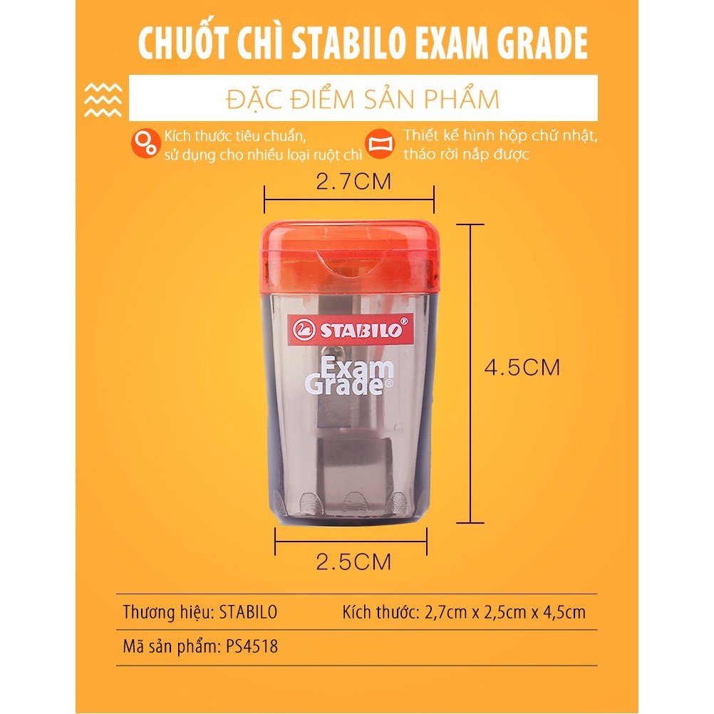Chuốt chì STABILO PS4518-Exam Grade chữ nhật