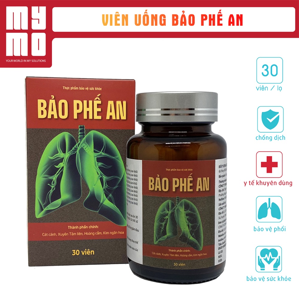 Viên uống Bảo Phế An bảo vệ sức khỏe detox làm sạch và bảo vệ sức khỏe của phổi