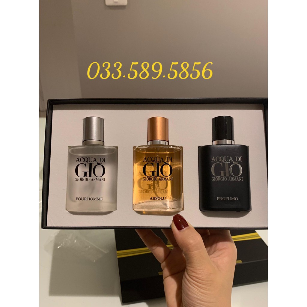 BỘ BA NƯỚC HOA ACQUA DI GIO HƯƠNG THƠM SANG TRỌNG ĐẲNG CẤP ❤️ FREESHIP ❤️ - GIACUCSOC