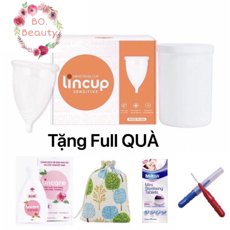 FULL QUÀ tặng khi mua cốc nguyệt san LINCUP hàng nhập khẩu từ Mỹ