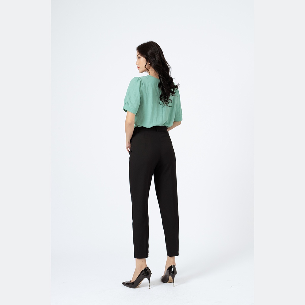 Áo kiểu nữ thiết kế thời trang Eden dáng suông tay ngắn chất liệu xô linen không nhăn thoáng mát - ASM177