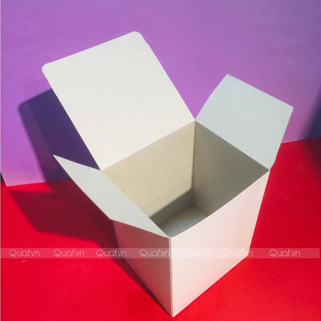 [8.5x10x12.5cm] Combo x50c hộp bìa duplex màu trắng đựng hàng - 250 G/M2