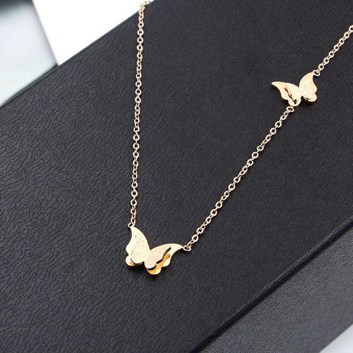 Dây Chuyền Bướm Cát Titan Ko Đen TT 3097