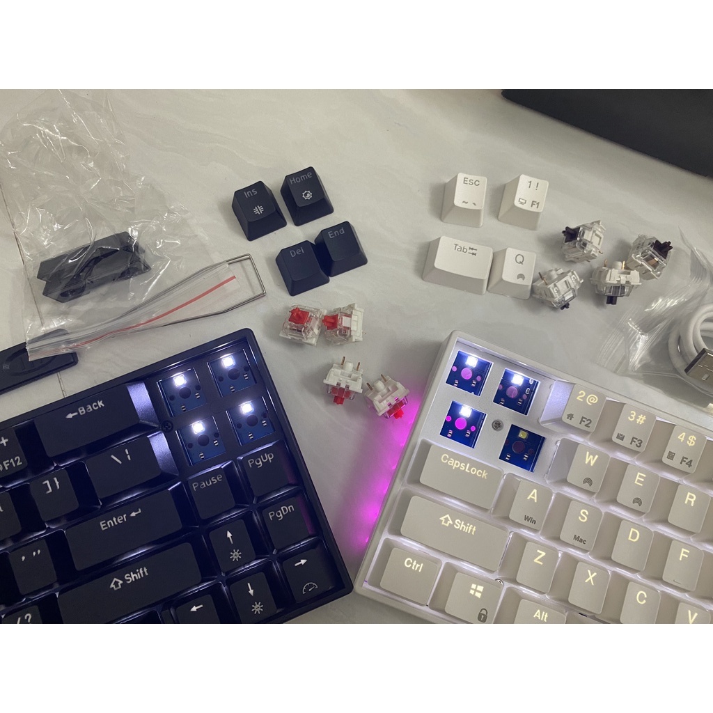 HOTSWAP RK71 PRO - Bàn phím cơ không dây Royal Kludge RK71 Pro Kết nối 3 thiết bị Bluetooth 5.0 - Wireless 2.4G