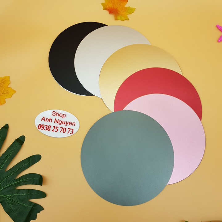 Đế lót chuột tròn hợp kim nhôm nhiều màu - LC002