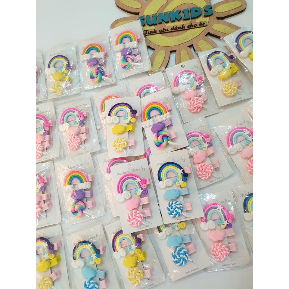 Set 3 kẹp tóc kẹp ngọt cute