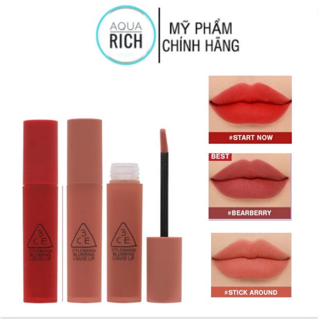 SON KEM 3CE BLURRING LIQUID LIP