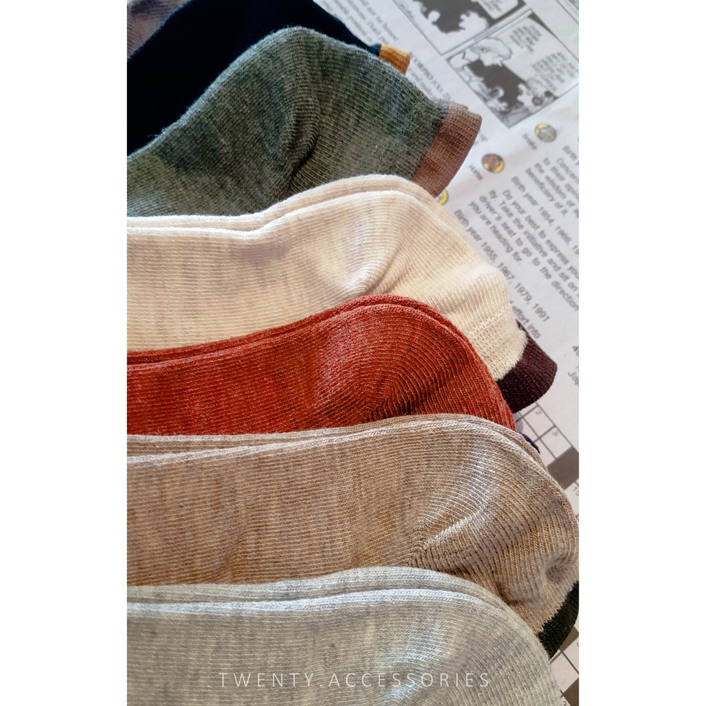 Vớ trơn cổ ngắn cotton nam nữ siêu thoáng