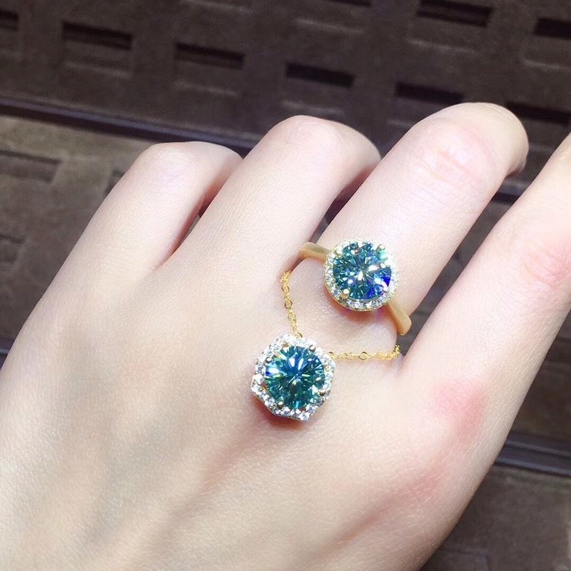 Mặt Dây Chuyền Hình Moissanite Pt950 Độc Đáo Thời Trang Cho Nữ