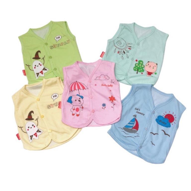 Áo gile cotton 2 lớp cho bé