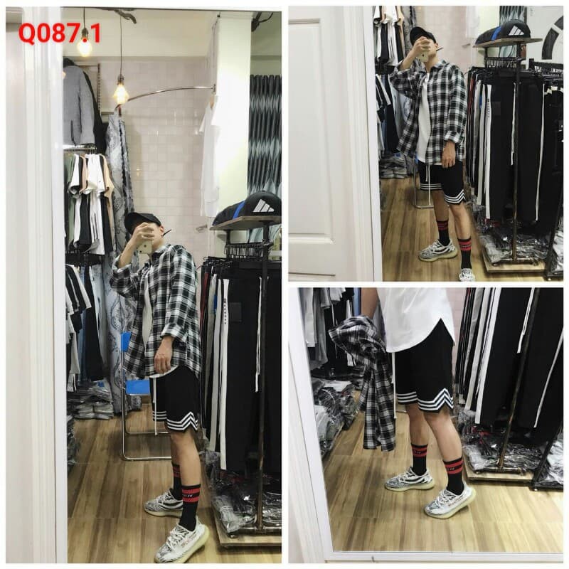 Quần Short Thể Thao Phối Line Unisex | BigBuy360 - bigbuy360.vn