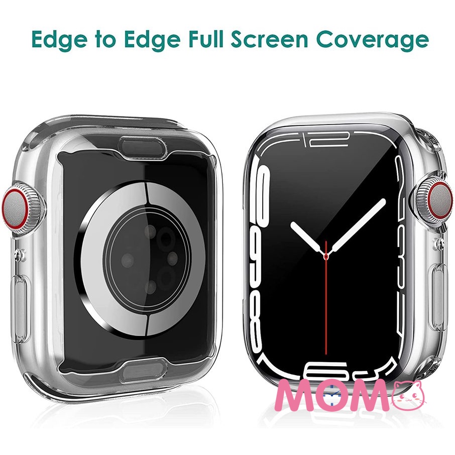 Ốp TPU trong suốt bảo vệ mặt đồng hồ Apple Watch 7 6 SE 5 4 3 2 1 45MM 41MM 40MM 44MM 38MM 42MM
