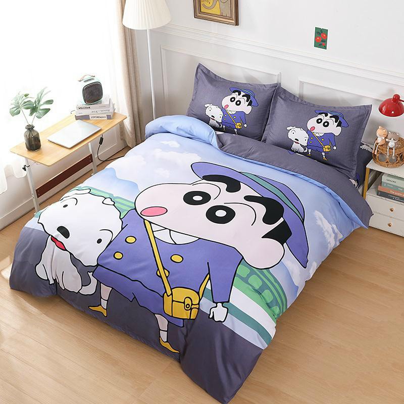 Set Chăn Ga Gối Cậu Bé Shin Coton Tina Siêu Mềm Mịn Cao Cấp