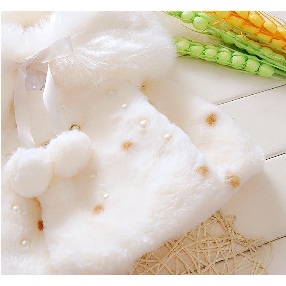 Áo khoác cổ lông cho bé gái 3-12kg