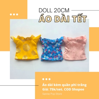 Áo dài Tết cho doll 20cm