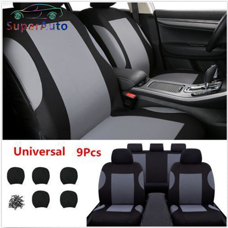 SuperAuto Miếng Bộ Vỏ Bọc Ghế Ngồi Xe Hơi Bọc Bảo Vệ Ghế Ngồi Cho Xe Ô Tô Phụ KiệN Ô Tô