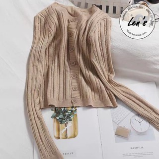 ÁO KHOÁC LEN MỎNG DÁNG CROPTOP