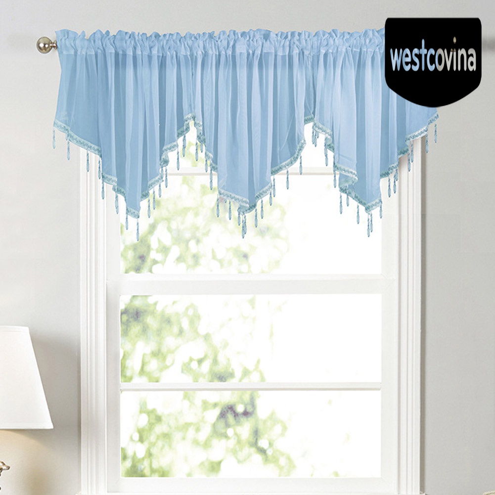 [Hot]☀ Rèm Cửa Sổ Ngắn Hình Tam Giác Màu Sắc Trang Nhã