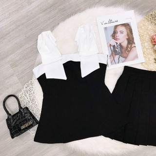 SET ÁO NƠ VAI + CHÂN VÁY DẬP LY