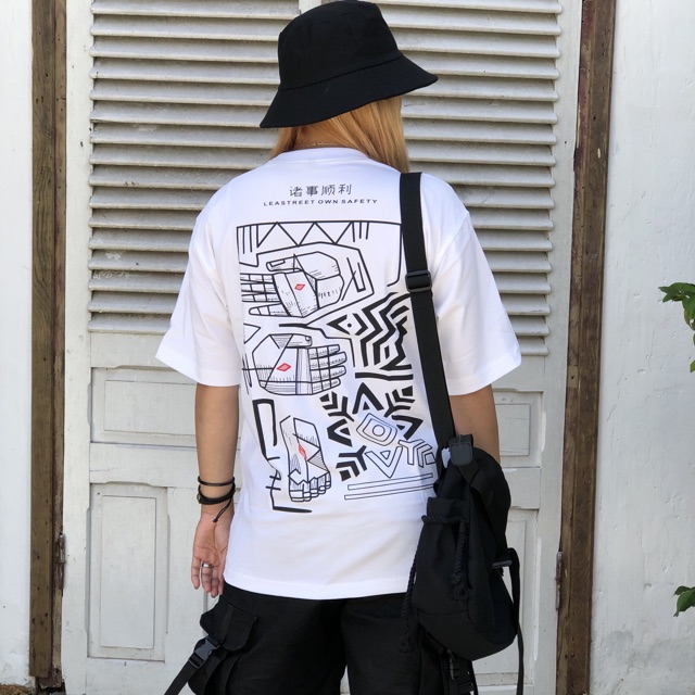 Áo thun tay lỡ unisex HAND màu XÁM/TRẮNG ❤️ FREESHIP ❤️ Nam nữ unisex ❤️ | BigBuy360 - bigbuy360.vn