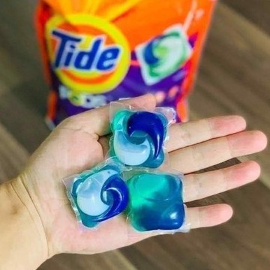 Viên Giặt Xả Quần Áo Tide Pods 3in1 của Mỹ - Bịch 42 viên 967gr