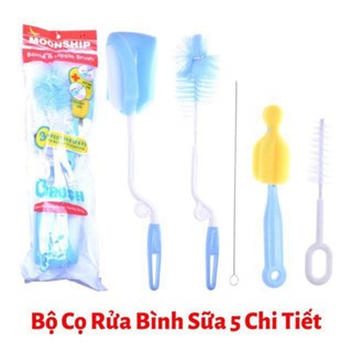 Cọ bình sữa, bộ cọ bình sữa cho bé 5 chi tiết .