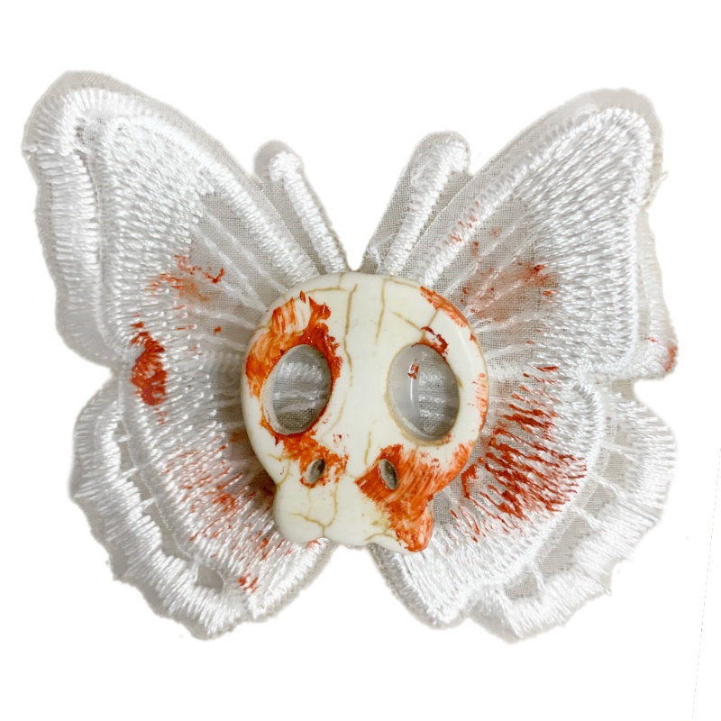 Kẹp tóc hình bướm và đầu lâu độc đáo hóa trang lễ Halloween sáng tạo