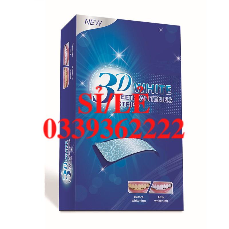 [ CHÍNH HÃNG ] Full hộp 7 cặp - 14 miếng dán trắng răng 3D White Teeth Whitening Strips Sena Beauty