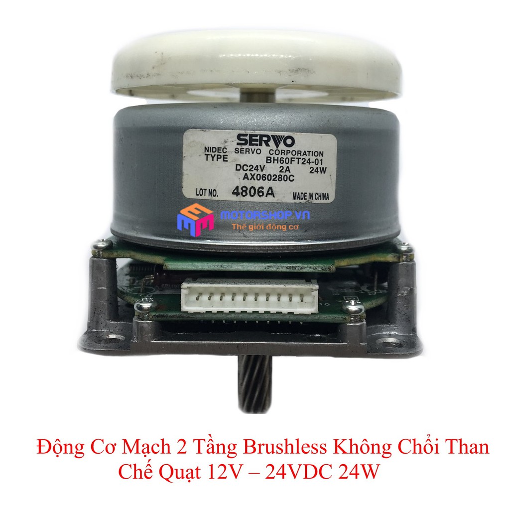 MTS Động Cơ Motor Mạch 2 Tầng Brushless Không Chổi Than 3 Pha 12V – 24VDC 24W Chế Quạt, Máy Cắt Siêu Khỏe