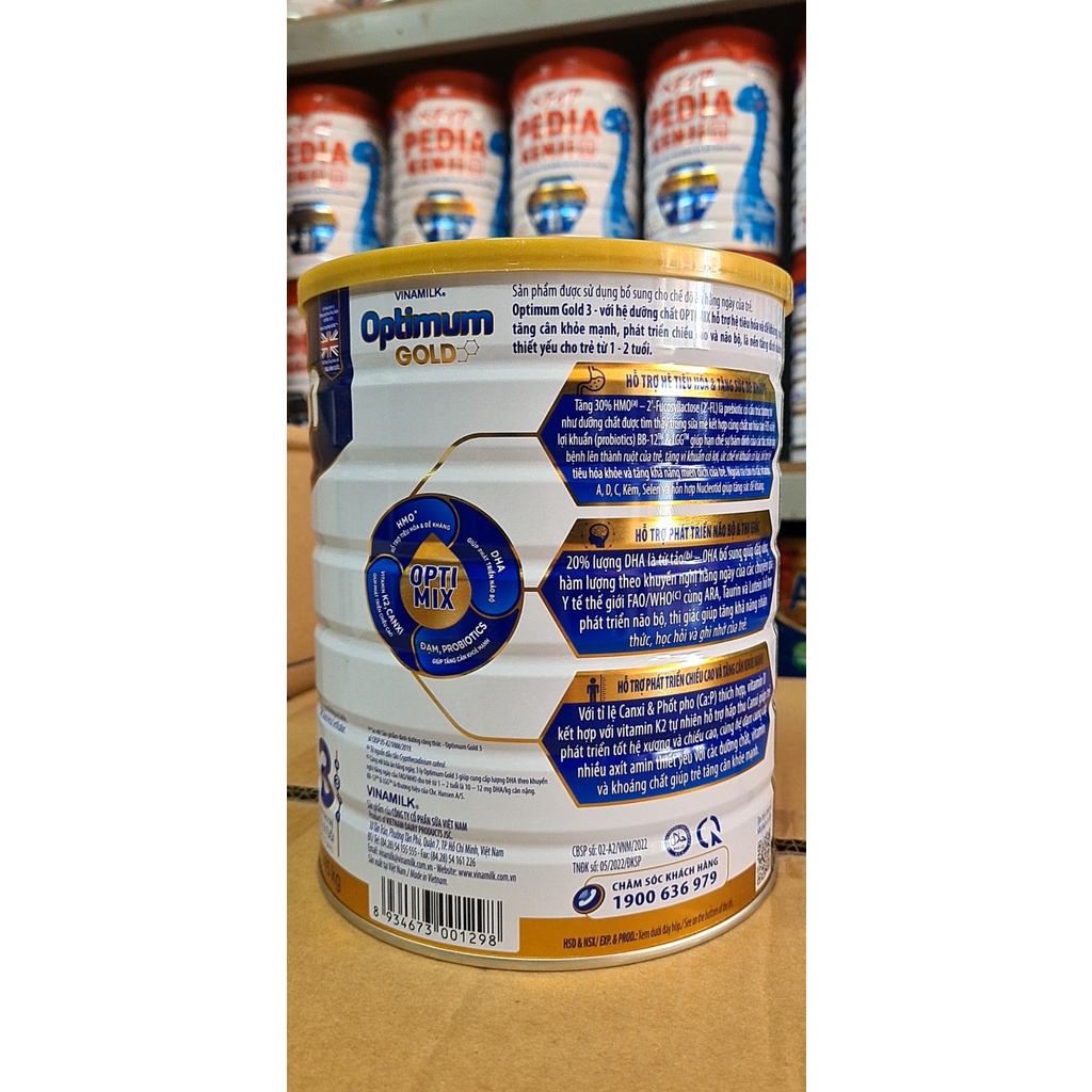sữa bột vinamilk optimum gold step 3 1kg45 (1450g)