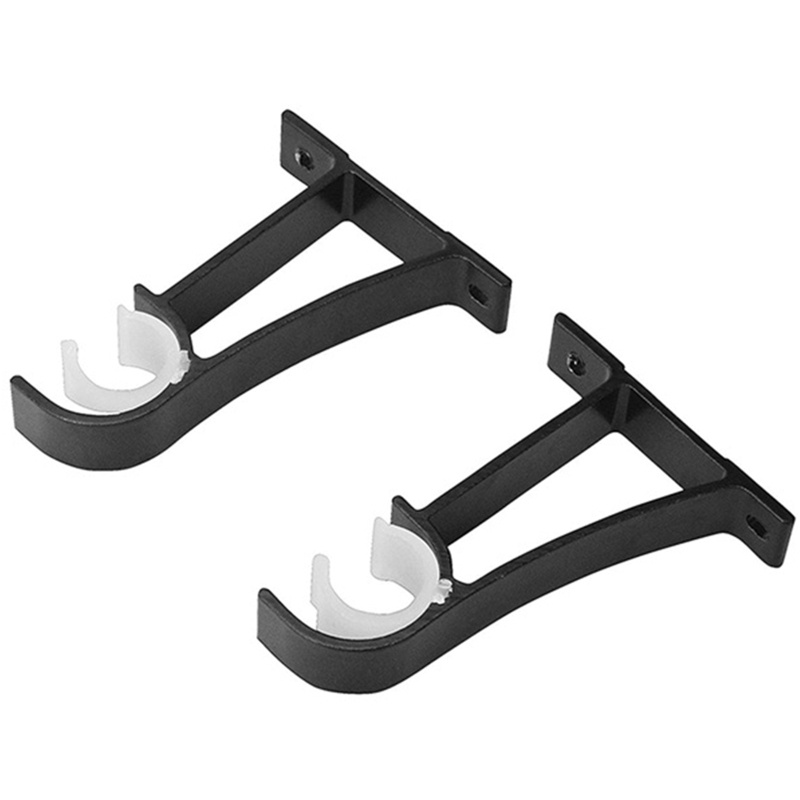 Bộ 6 Giá Đỡ Thanh Treo Rèm Cửa Bằng Hợp Kim Nhôm Màu Trắng Đen