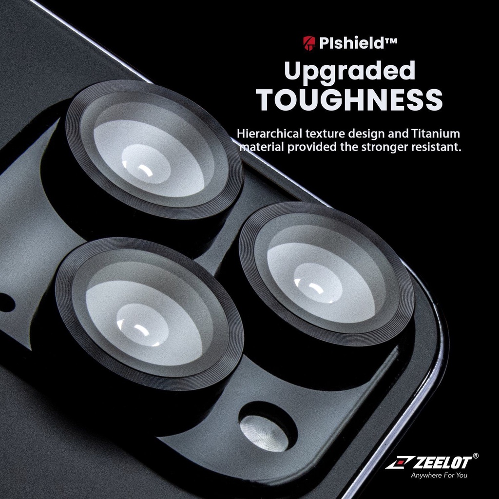 Kính Cường Lực Camera ZEELOT Cho iPhone 13/13mini/13 Pro/13 Pro Max viền Titan - Hàng Chính Hãng