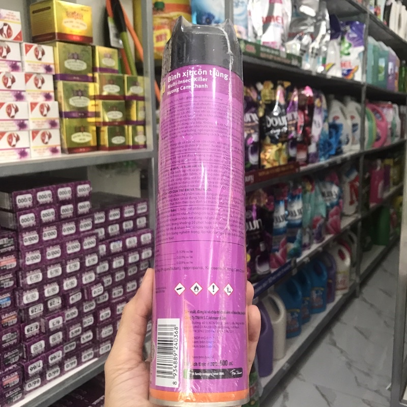 Bình xịt muỗi Raid hương cam chanh 600ml