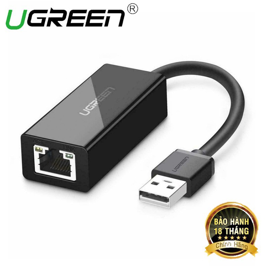 Cáp USB to Lan Ugreen 20254 tốc độ 10/100Mbps chính hãng - HapuStore