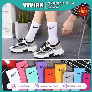 Vớ Nike cổ cao nhiều màu [ HÀNG HÓT ] Tất thể thao vintage được ưu truộng nhất.