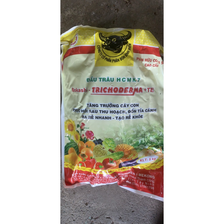 PHÂN ĐẦU TRÂU HCMK7 HỮU CƠ TRICHODERMA + TE - 5KG