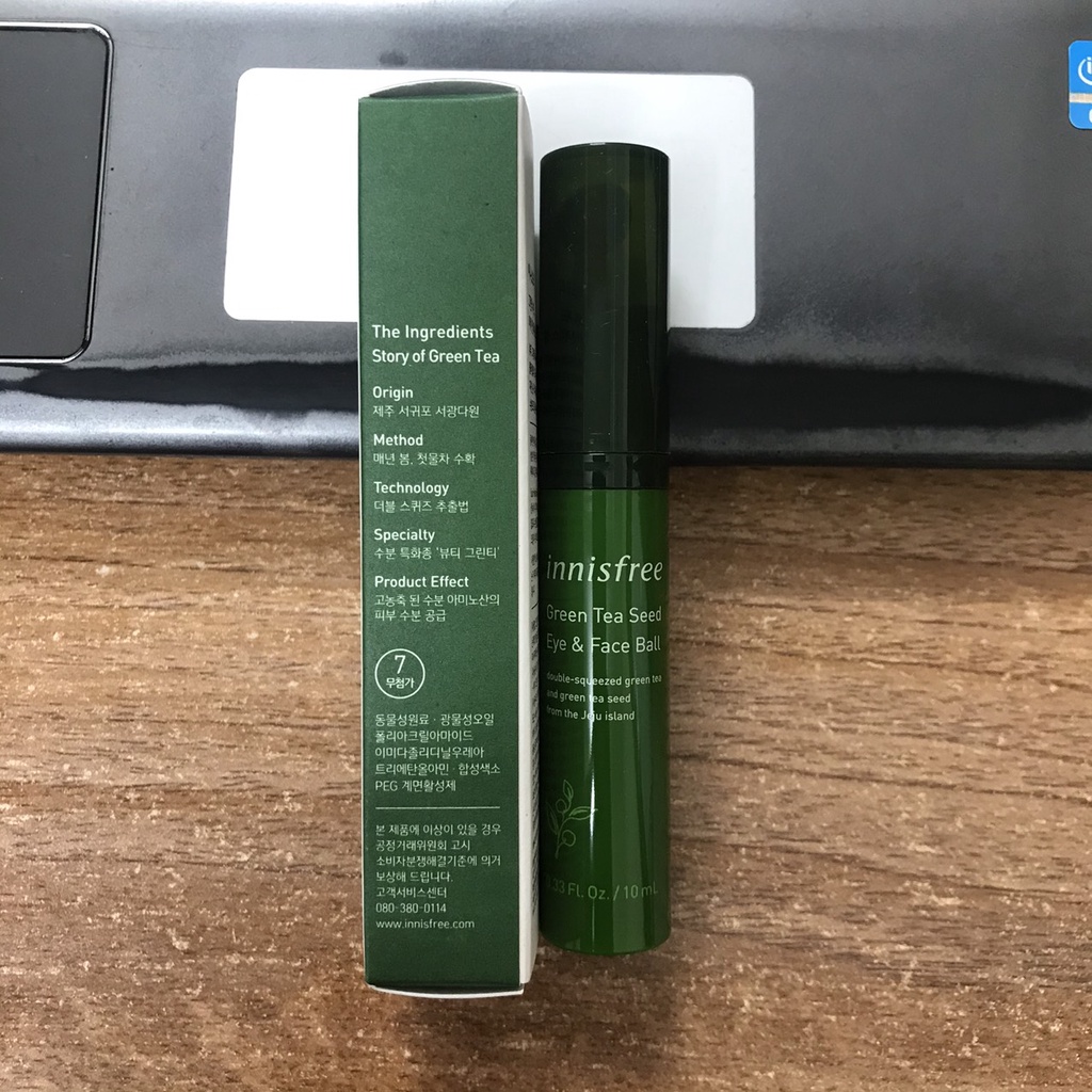 DƯỠNG MẮT DẠNG LĂN INNISFREE GREEN TEA SEED EYE &amp; FACE BALL