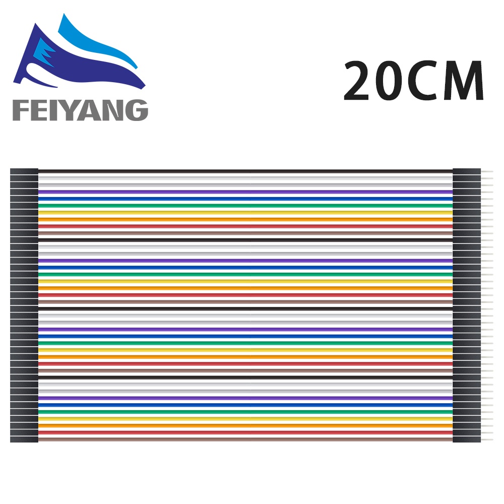 40 cáp cầu vồng dài 10cm 20cm 30cm dùng cho làm thí nghiệm