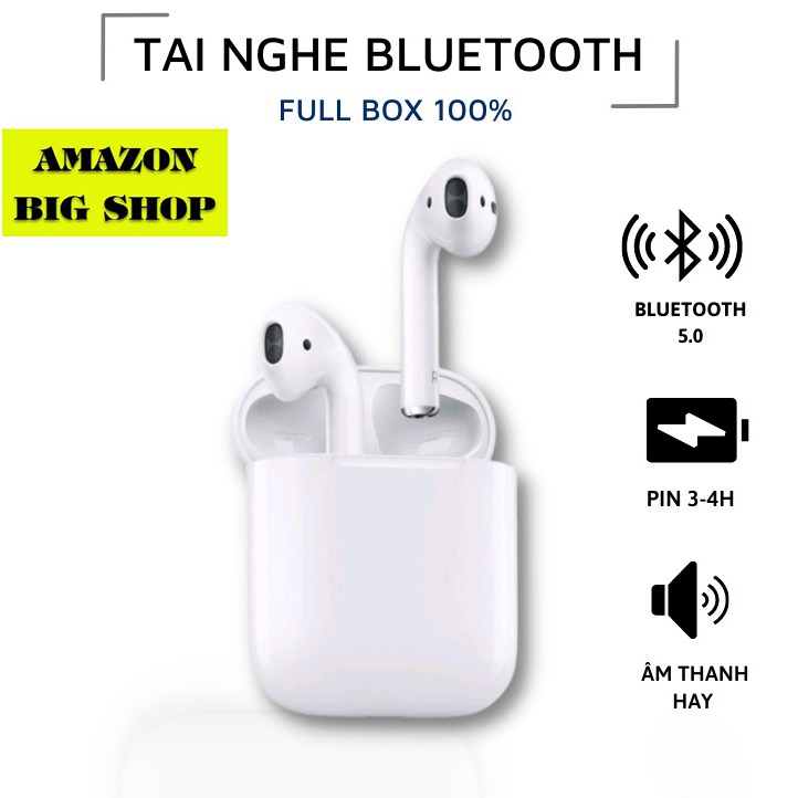 Tai Nghe Không Dây Bluetooth tws 2 Cao Cấp Định Vị , Sạc Không Dây Nhét Tai Có Mic True Wireless Gaming