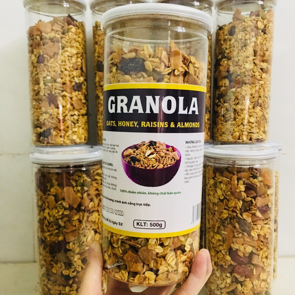 ❌❌ 500gr Granola Hạt Mix Không Đường Phù Hợp Ăn Kiêng
