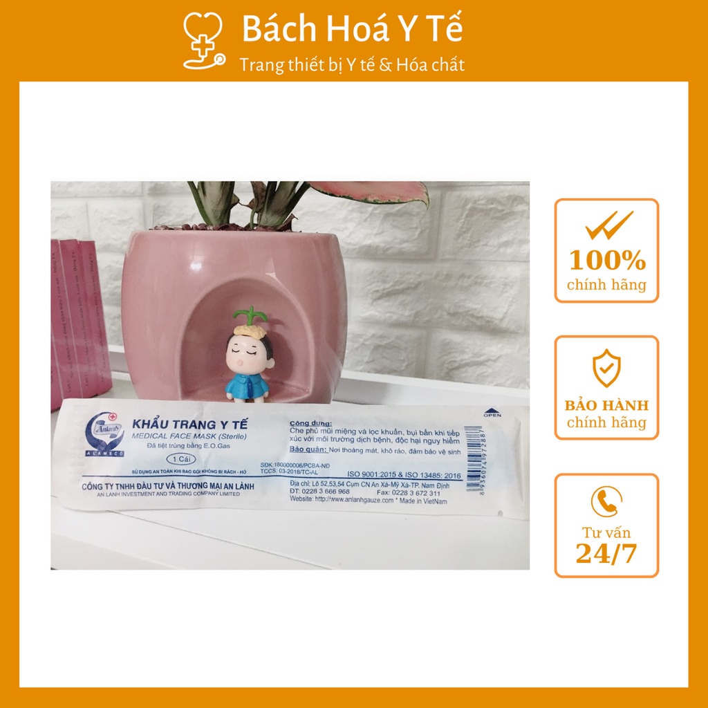 Khẩu trang Việt Nam An Lành 3 lớp khả năng lọc khí cao HỘP 50C.