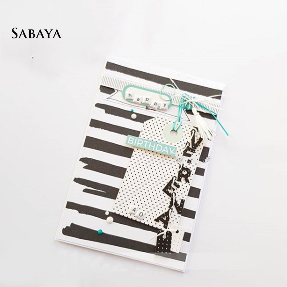 Khuôn Cắt Giấy Làm Từ Kim Loại Hình Chữ Cái Cách Điệu Trang Trí Scrapbook