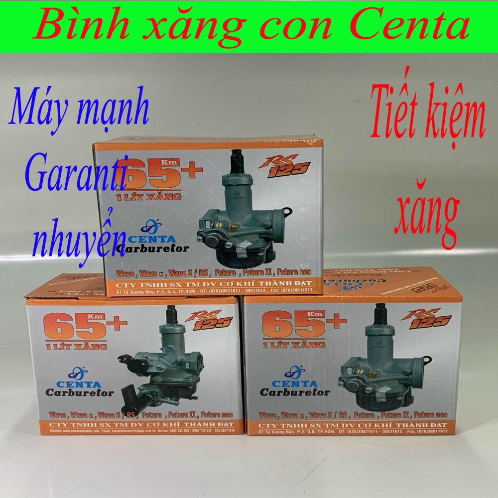 Bình xăng con Centa xe Wave RS 125 tiết kiệm xăng