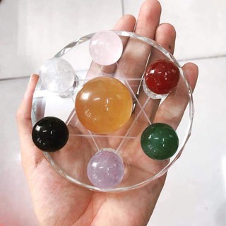 Đĩa thất tinh trận đồ đá đk 10cm