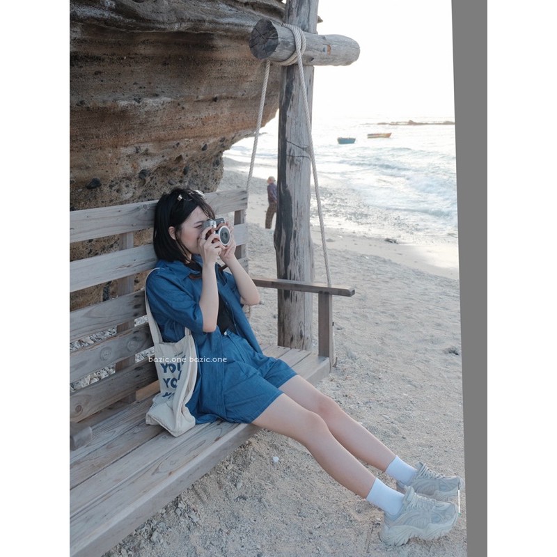 [Mã WAMT1505 giảm 10K đơn 0K] Set áo quần màu denim Bazic one | BigBuy360 - bigbuy360.vn