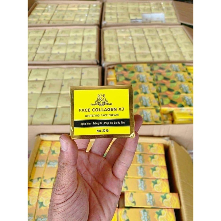 Kem Face Collagen X3 Giúp Da Trắng Sáng, Mịn Màng, Ngừa Mụn, Phục Hồi Da Hư Tổn
